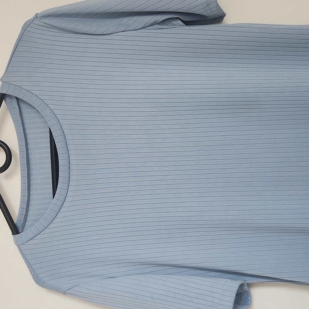 Light Blue Ribbed Dress - Picture 2 of 5